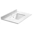Fresca Oxford 30" Countertop with Undermount Sink - White Quartz | 1-Hole Faucet Drilling